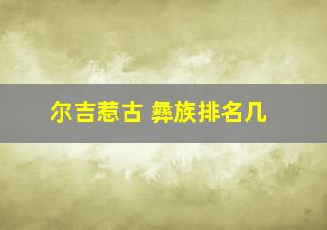 尔吉惹古 彝族排名几